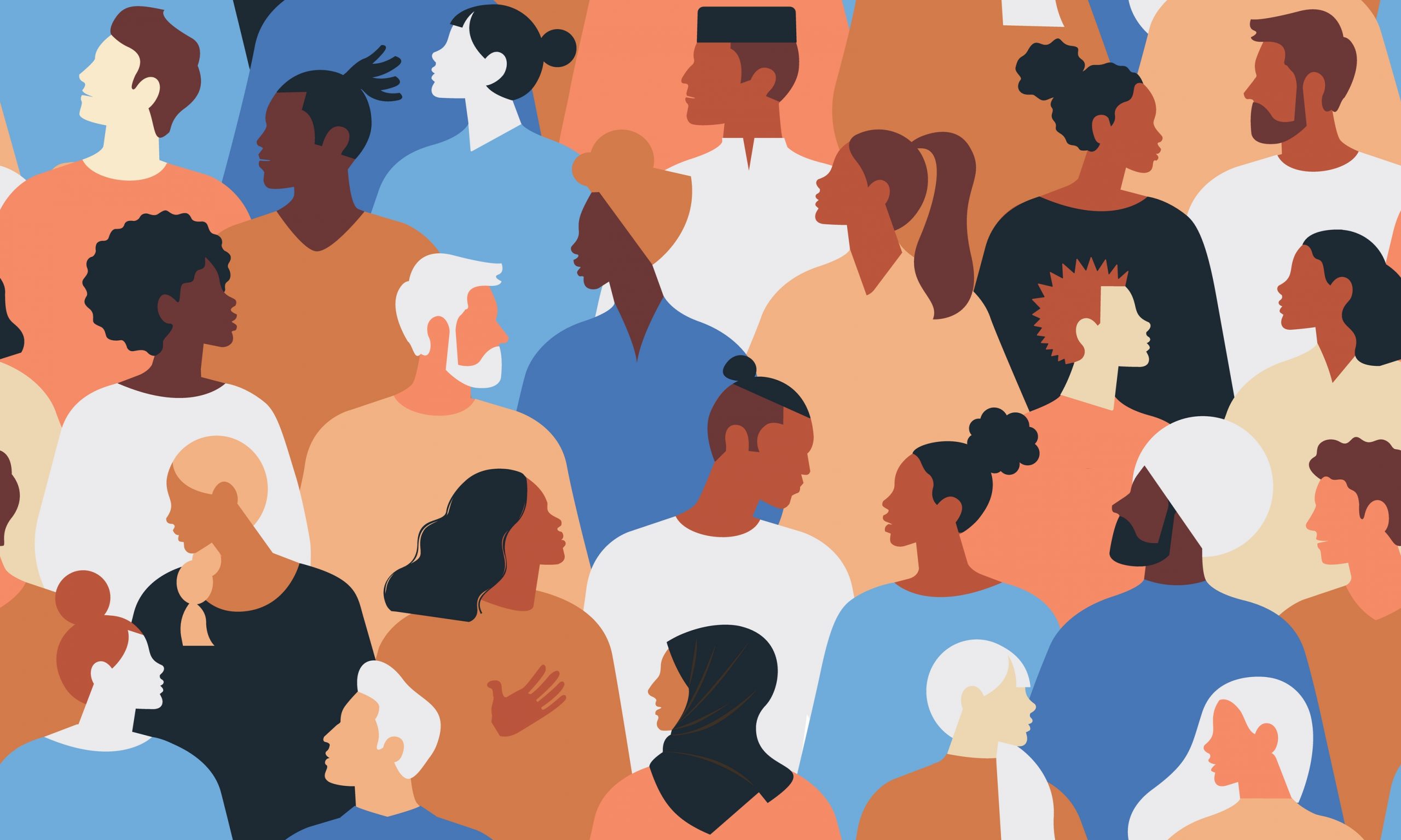 Crowd,Of,Young,And,Elderly,Men,And,Women,In,Trendy